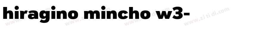 hiragino mincho w3字体转换